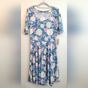 Lularoe -Nicole floral swing dress - Size L - NWT